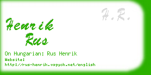 henrik rus business card